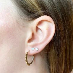Medium Skinny Bobble Hoops