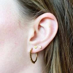 Medium Skinny Bobble Hoops