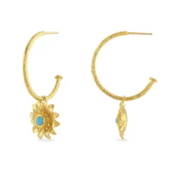 Midi Anemone Hoop Earrings