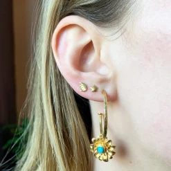 Midi Anemone Hoop Earrings
