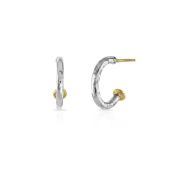 Mini Hammered Hoop Earrings