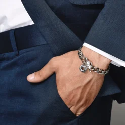 Mini Loveknot Double French Curb Bracelet | Sophie Harley London