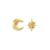 Mini Moon & Star Stud Earrings | Sophie Harley London