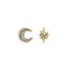 Mini Moon & Star Stud Earrings