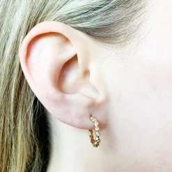 Mini Pebble Hoop Earrings