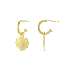Mini Scallop Hoop Earrings