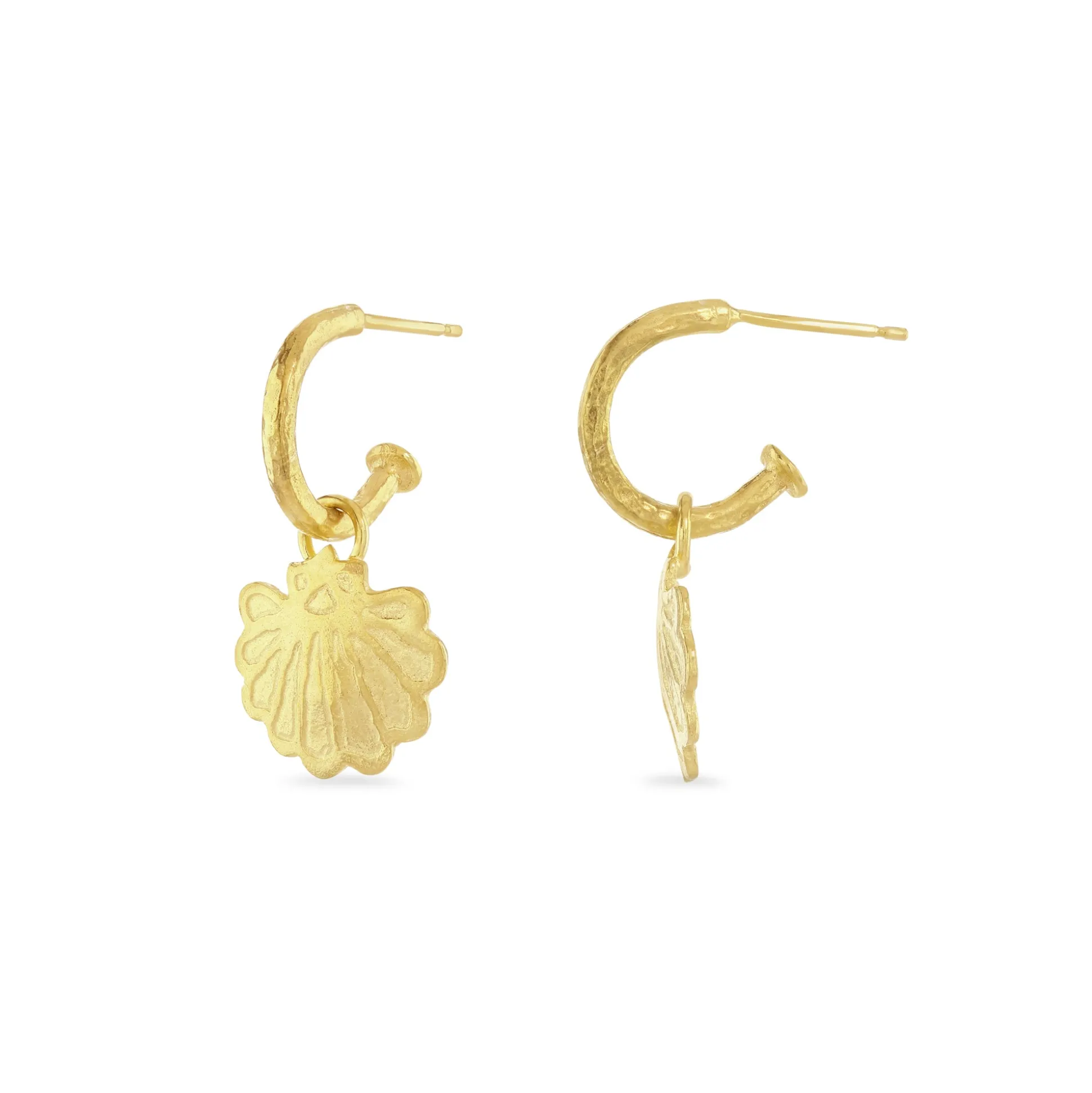 Mini Scallop Hoop Earrings