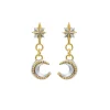 North Star & Mini Moon Drop Earrings | Sophie Harley London
