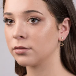North Star & Mini Moon Drop Earrings | Sophie Harley London