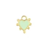 Peppermint Boho Heart Charm