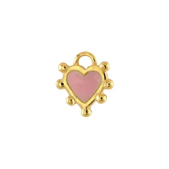 Pink Boho Heart Charm