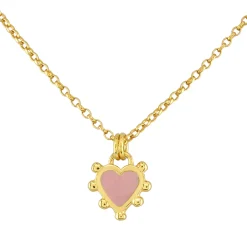 Pink Boho Heart Necklace