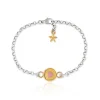 Pink Enamel Button Bracelet