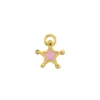 Pink Enamel Star Charm
