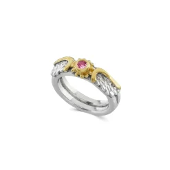 Pink Sapphire Venetian Wing Ring
