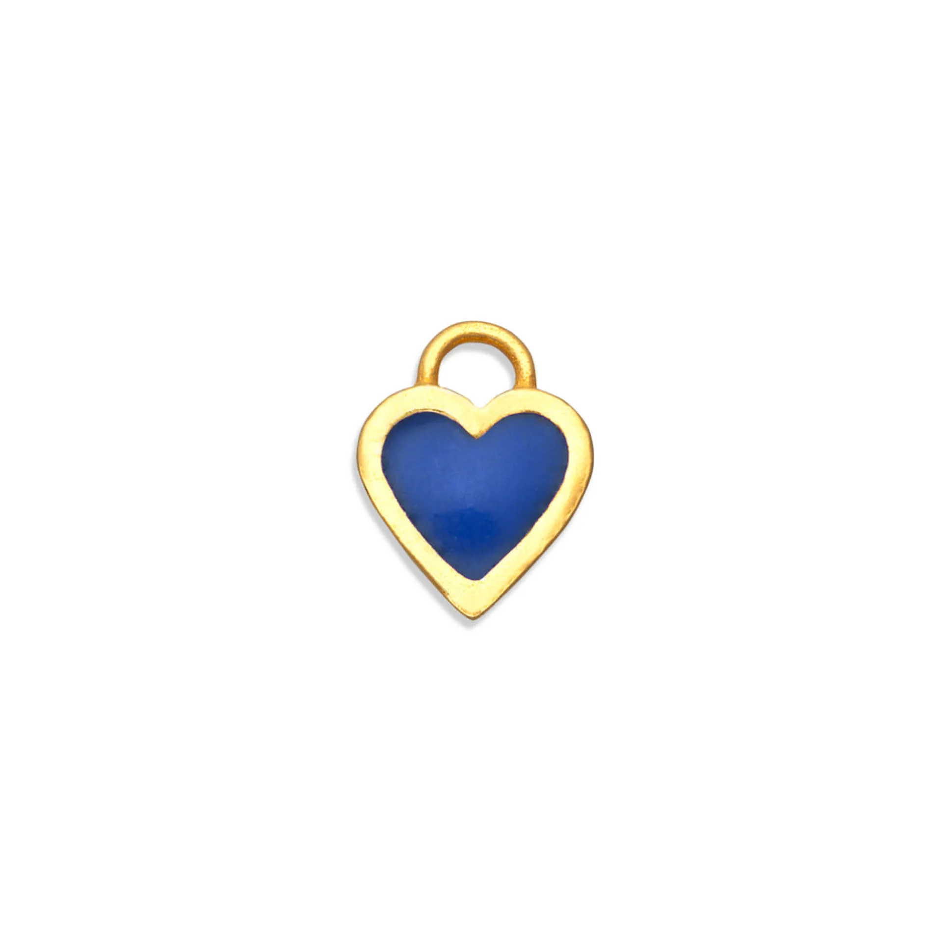 Prussian Blue Classic Heart Charm