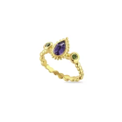 Purple Sapphire Tutti Frutti Ring