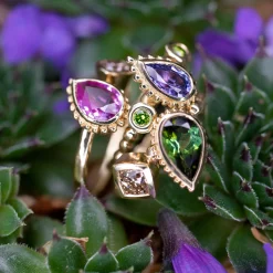 Purple Sapphire Tutti Frutti Ring