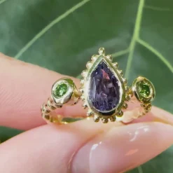 Purple Sapphire Tutti Frutti Ring