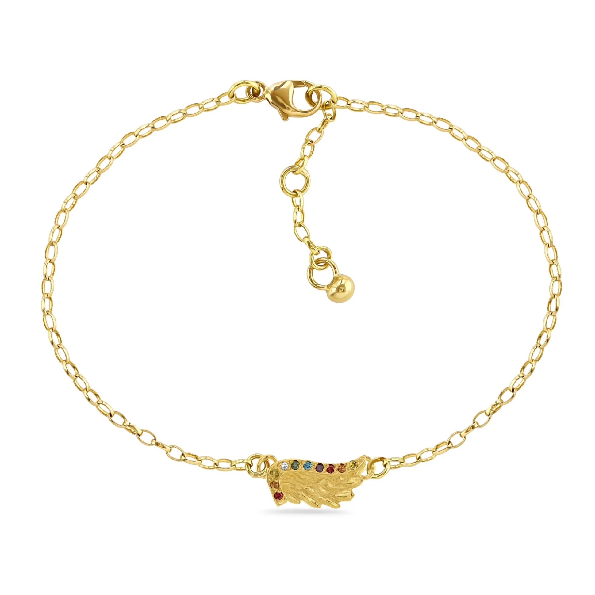Rainbow Diamond Venetian Wing Bracelet