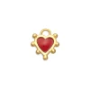 Red Boho Heart Charm