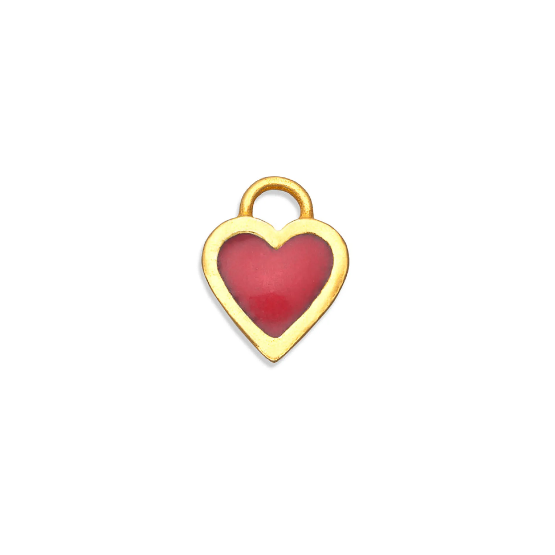 Red Classic Heart Charm