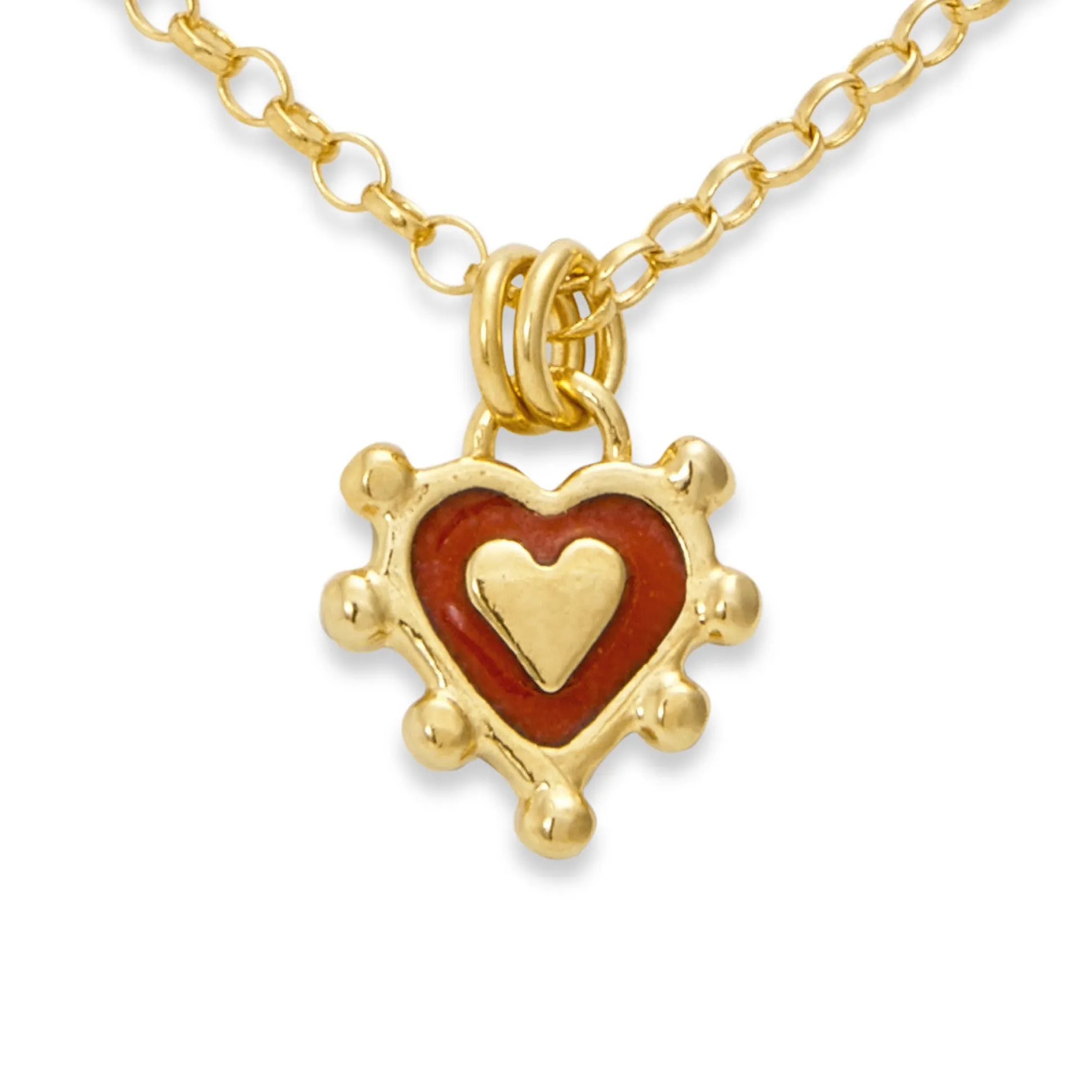 Red Sacred Heart Necklace