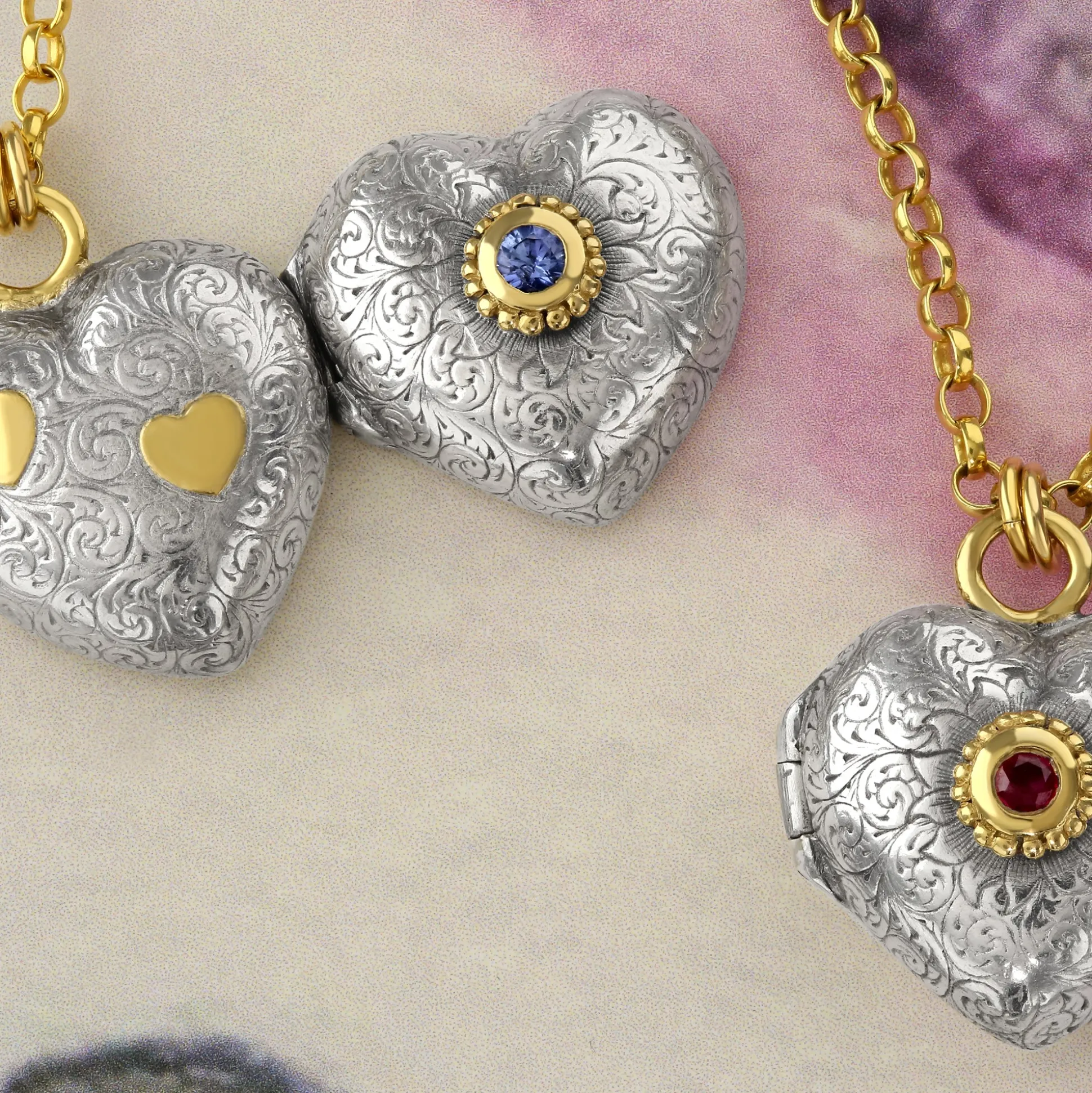 Ruby Love Locket Necklace