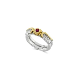 Ruby Venetian Wing Ring