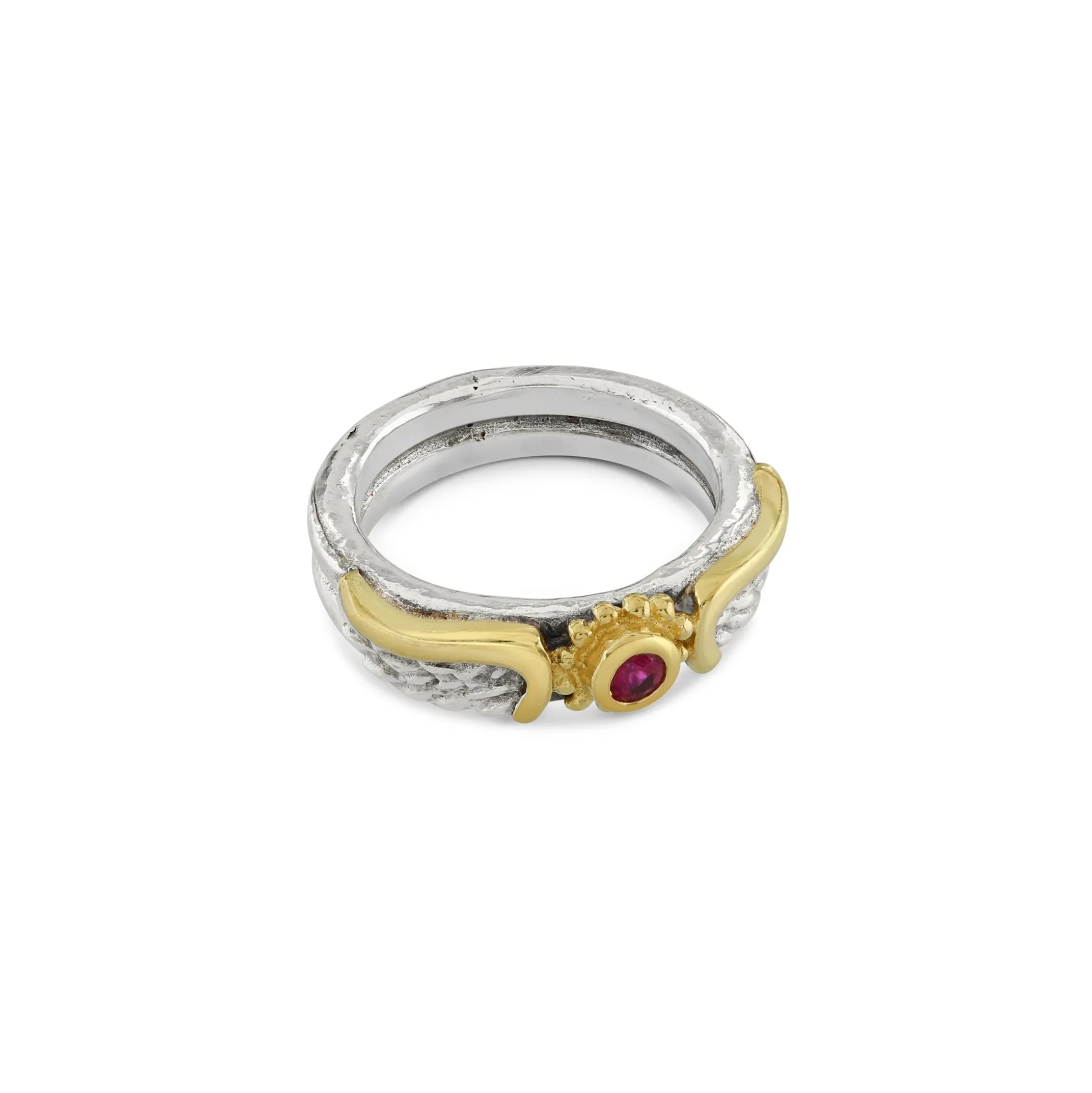 Ruby Venetian Wing Ring