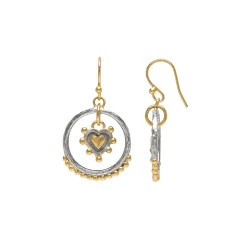 Sacred Heart Circle Earrings