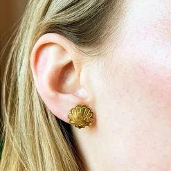 Scallop Stud Earrings