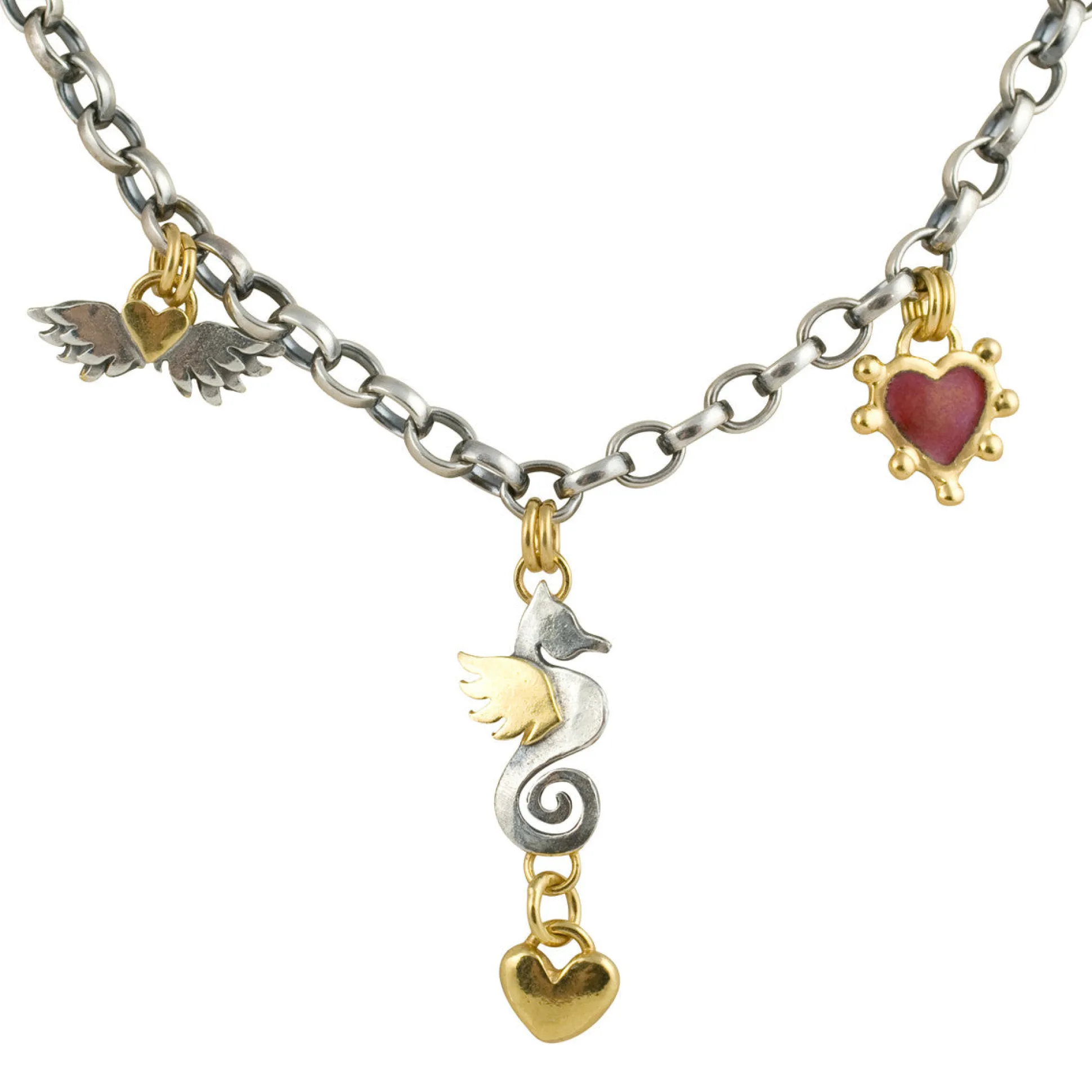 Seahorse & Boho Heart Necklace | Cult Classics | Sophie Harley London