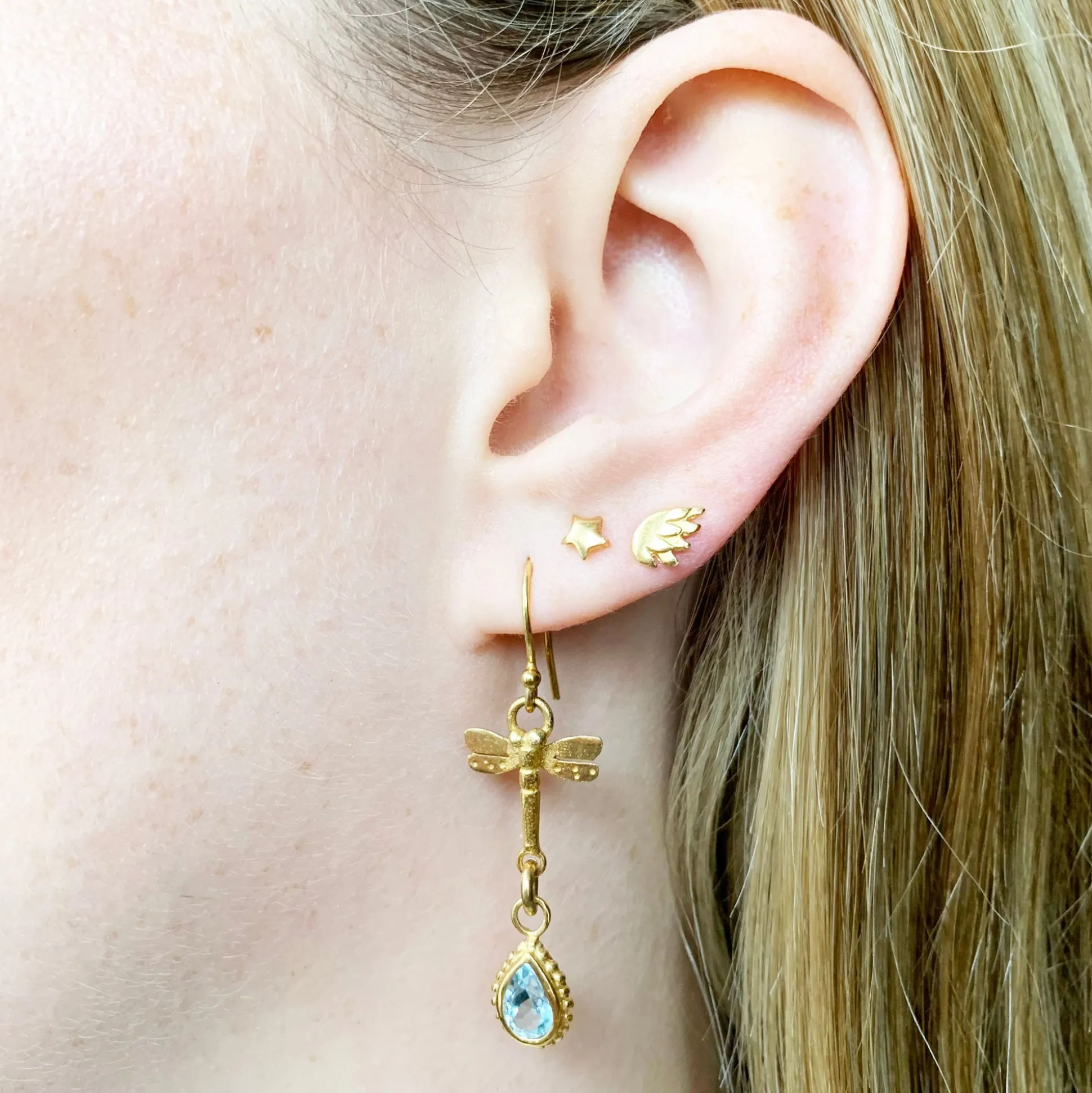 Sky Blue Topaz Tellurian Gem Earrings