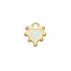 Snow White Boho Heart Charm