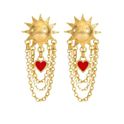 Solar Chain Drop Earrings | Cult Classics | Sophie Harley London