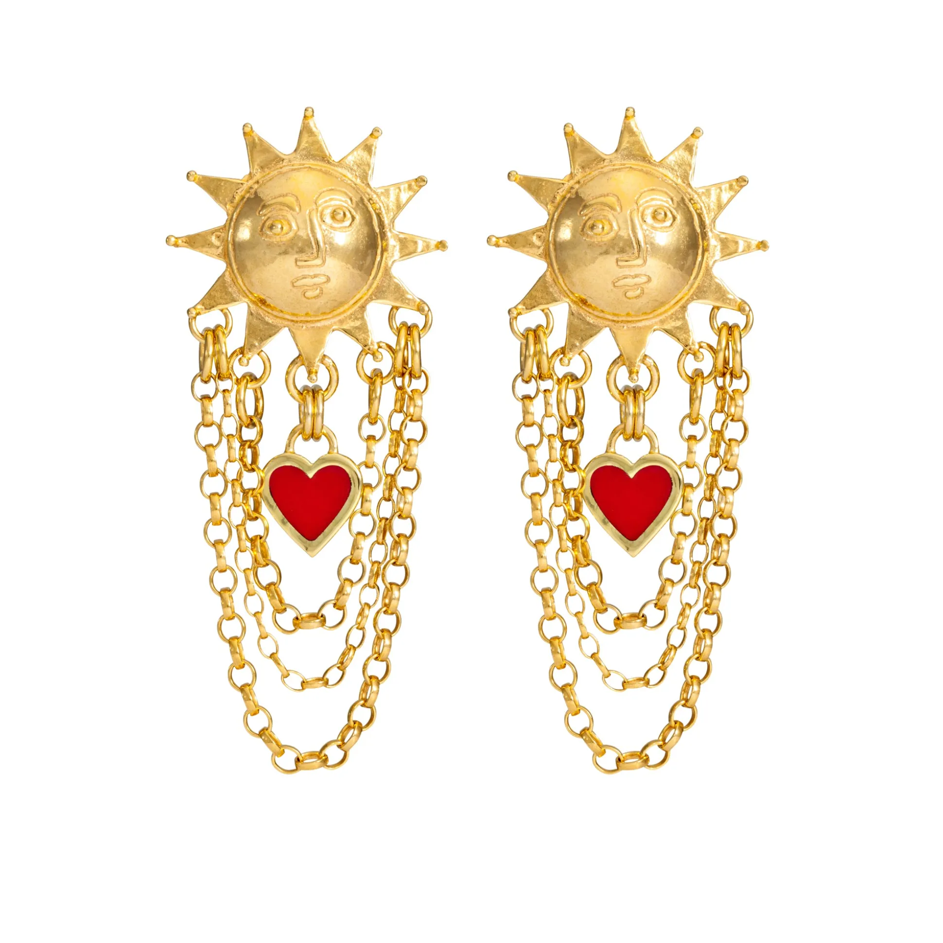 Solar Chain Drop Earrings | Cult Classics | Sophie Harley London