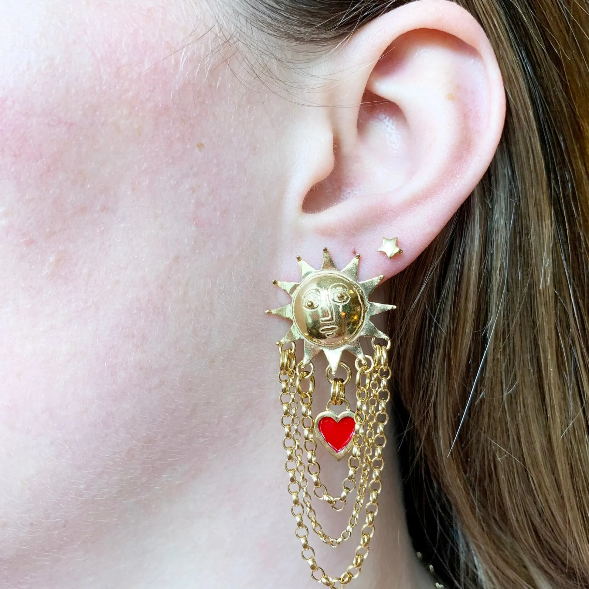 Solar Chain Drop Earrings | Cult Classics | Sophie Harley London
