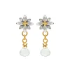 Spikey Flower Drop Earrings