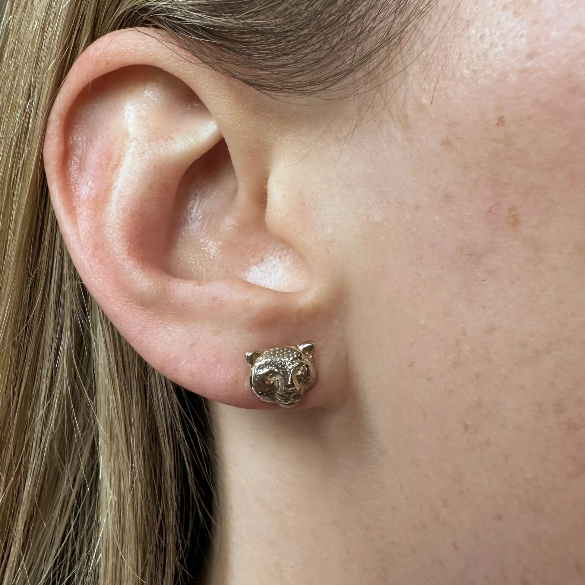 Spirit Snow Leopard Stud Earrings