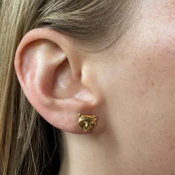 Spirit Snow Leopard Stud Earrings