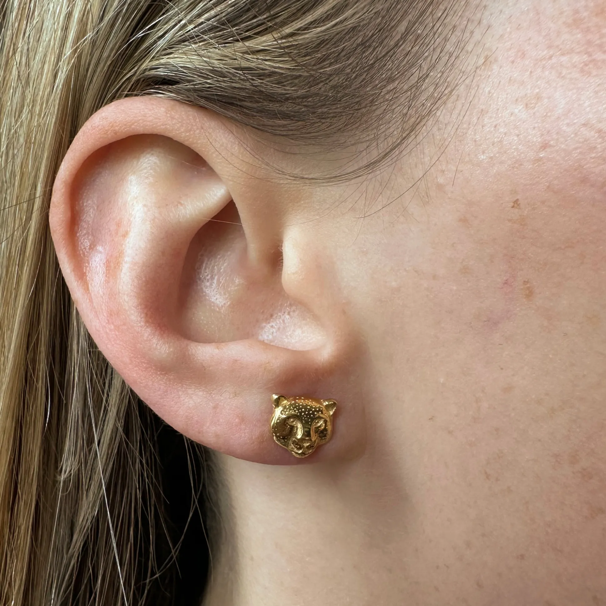 Spirit Snow Leopard Stud Earrings