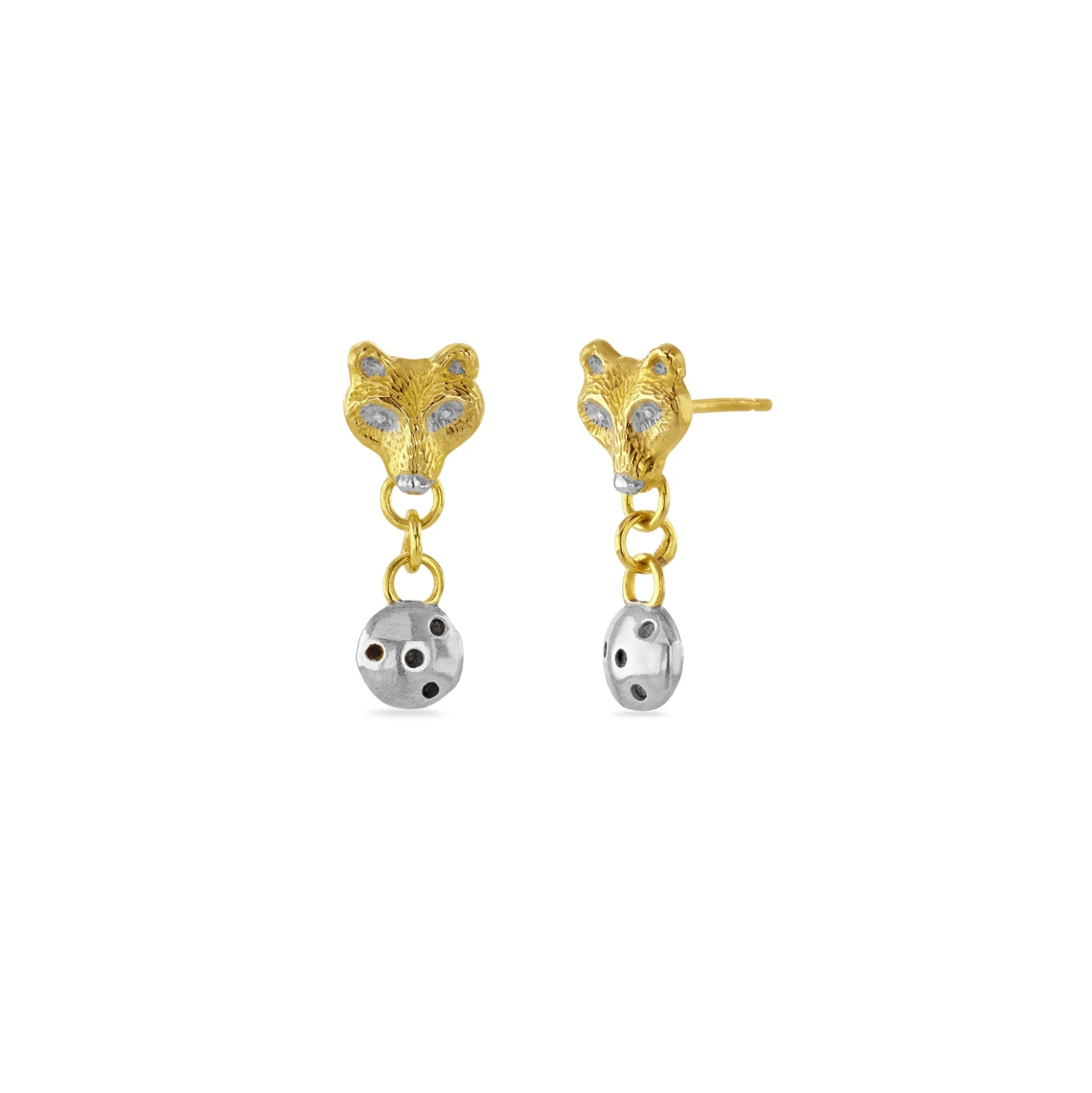 Spirit Wolf Pod Drop Earrings