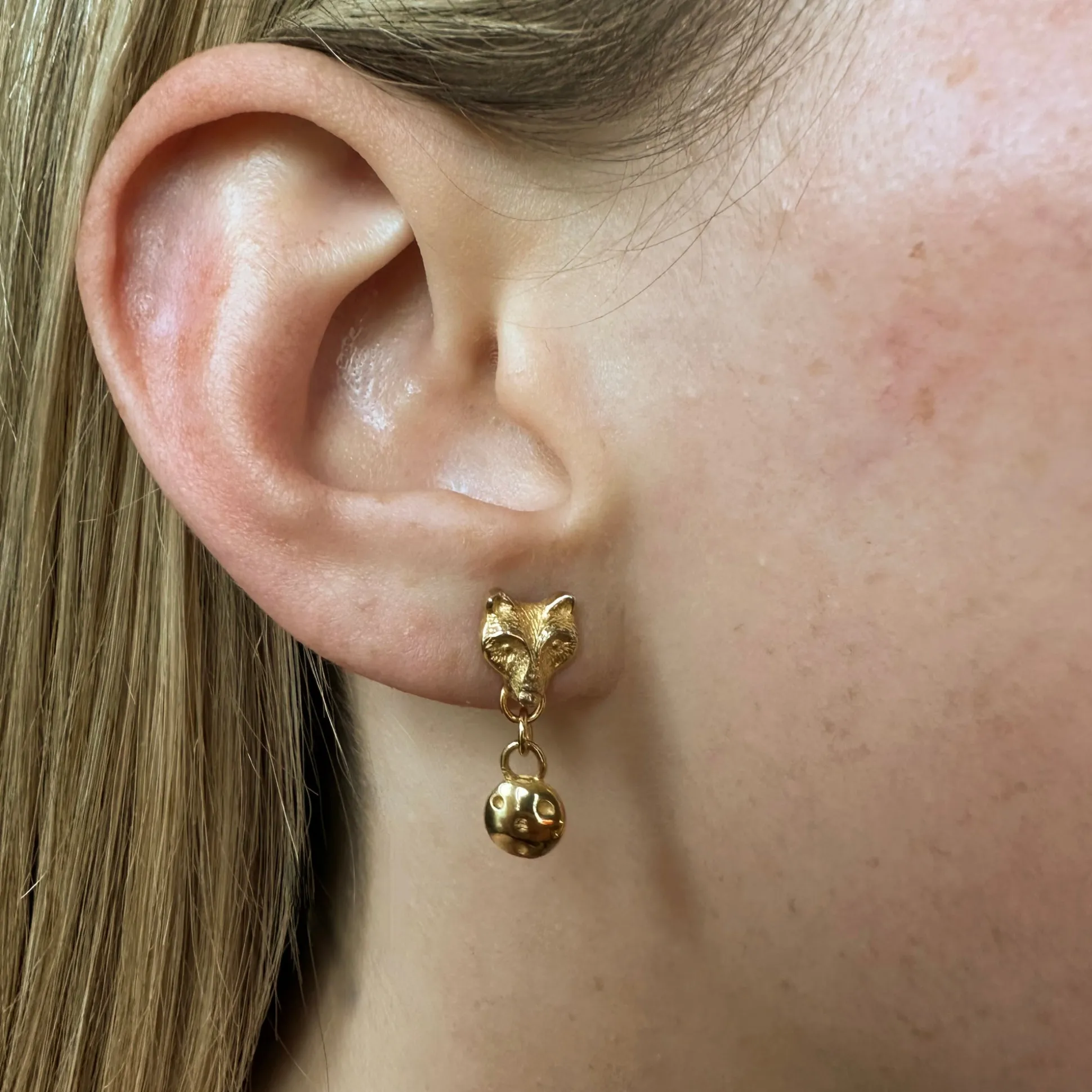 Spirit Wolf Pod Drop Earrings