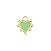 Spring Green Boho Heart Charm