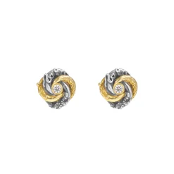 Tiny Algerian Loveknot Diamond Stud Earrings