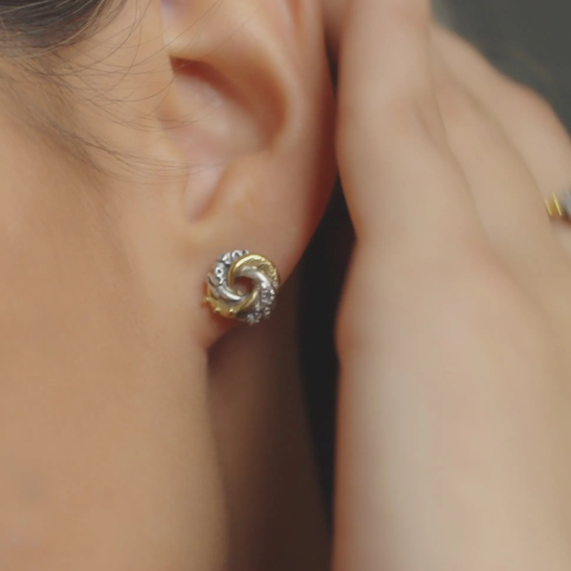 Tiny Loveknot Earrings | Algerian Loveknot | Sophie Harley London
