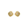 Tiny Loveknot Gold & Diamond Earrings | Sophie Harley London