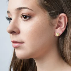 Tiny Loveknot Gold & Diamond Earrings | Sophie Harley London