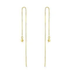 Tiny Star Thread Through Earrings